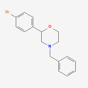molecular formula C17H18BrNO B8774326 4-Benzyl-2-(4-bromo-phenyl)-morpholine 