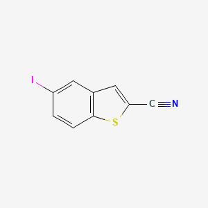 molecular formula C9H4INS B8774352 5-Iodobenzo[b]thiophene-2-carbonitrile CAS No. 195607-62-6