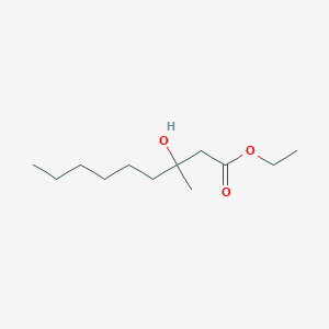 molecular formula C12H24O3 B8774353 Ethyl 3-hydroxy-3-methylnonanoate CAS No. 5464-72-2