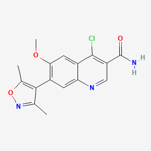 4-Chloro-7-(3,5-dimethylisoxazol-4-yl)-6-methoxyquinoline-3-carboxamide