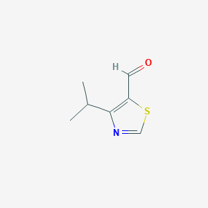 molecular formula C7H9NOS B8774399 4-(1-Methylethyl)thiazole-5-carboxaldehyde CAS No. 261710-80-9