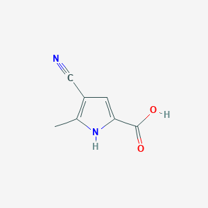 molecular formula C7H6N2O2 B8774401 4-Cyano-5-methyl-1H-pyrrole-2-carboxylic acid 