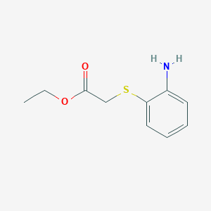 molecular formula C10H13NO2S B8774416 Ethyl (2-aminophenyl)mercaptoacetate 