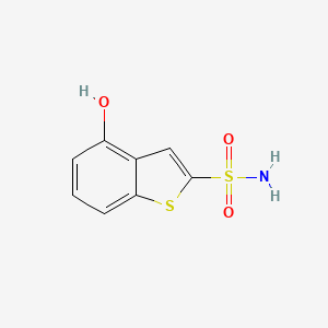 molecular formula C8H7NO3S2 B8774423 4-Hydroxybenzo[b]thiophene-2-sulfonamide 