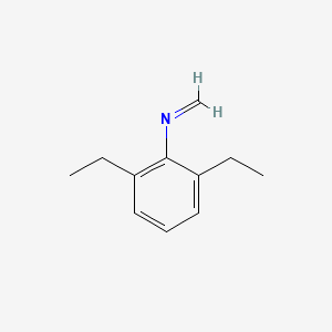 molecular formula C11H15N B8774426 Benzenamine, 2,6-diethyl-N-methylene- CAS No. 35203-08-8