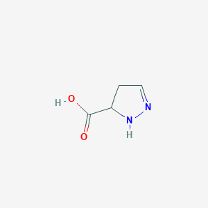 molecular formula C4H6N2O2 B8774438 4,5-dihydro-1H-pyrazole-5-carboxylic acid 