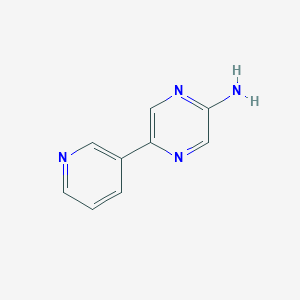 molecular formula C9H8N4 B8774439 5-(Pyridin-3-yl)pyrazin-2-amine CAS No. 1159816-78-0