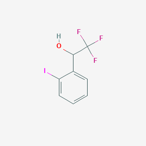 molecular formula C8H6F3IO B8774445 2-Iodo-alpha-(trifluoromethyl)benzyl Alcohol 