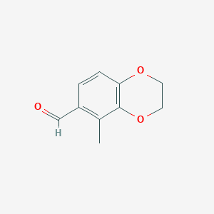 molecular formula C10H10O3 B8774496 1,4-Benzodioxin-6-carboxaldehyde, 2,3-dihydro-5-methyl- 