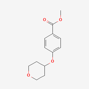 molecular formula C13H16O4 B8774525 methyl 4-(tetrahydro-2H-pyran-4-yloxy)benzoate 