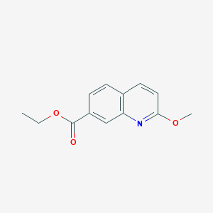 molecular formula C13H13NO3 B8774529 Ethyl 2-methoxyquinoline-7-carboxylate 