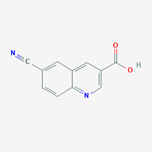 molecular formula C11H6N2O2 B8774577 6-Cyanoquinoline-3-carboxylic acid 