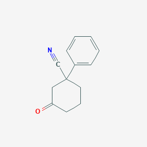 molecular formula C13H13NO B8774594 3-Oxo-1-phenylcyclohexanecarbonitrile CAS No. 57352-25-7