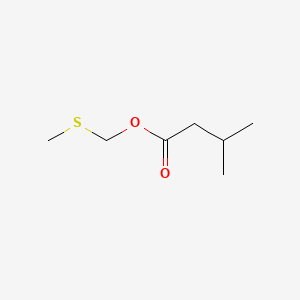 molecular formula C7H14O2S B8774612 (Methylthio)methyl isovalerate CAS No. 72064-62-1