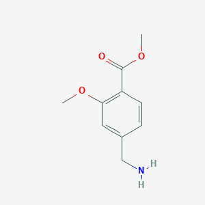 molecular formula C10H13NO3 B8774637 Methyl 4-(aminomethyl)-2-methoxybenzoate 
