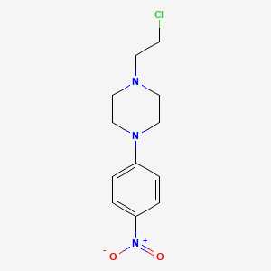 molecular formula C12H16ClN3O2 B8774642 1-(2-Chloroethyl)-4-(4-nitrophenyl)piperazine 