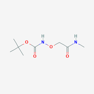 molecular formula C8H16N2O4 B8774649 Tert-butyl 2-(methylamino)-2-oxoethoxycarbamate 
