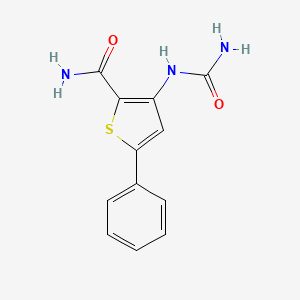 molecular formula C12H11N3O2S B8774709 3-(Carbamoylamino)-5-Phenylthiophene-2-Carboxamide 