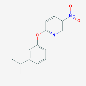 molecular formula C14H14N2O3 B8774785 2-{[3-(1-Methylethyl)phenyl]oxy}-5-nitropyridine 
