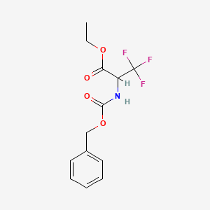 molecular formula C13H14F3NO4 B8774861 N-(Benzyloxycarbonyl)-3,3,3-trifluoroalanine ethyl ester 
