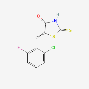 (5E)-5-[(2-chloro-6-fluorophenyl)methylidene]-2-sulfanylidene-1,3-thiazolidin-4-one