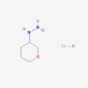 molecular formula C5H13ClN2O B8774939 (Tetrahydro-2H-pyran-3-yl)hydrazine hydrochloride 