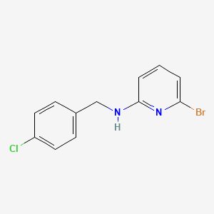 molecular formula C12H10BrClN2 B8774952 2-Pyridinamine,6-bromo-n-[(4-chlorophenyl)methyl]- CAS No. 866546-12-5
