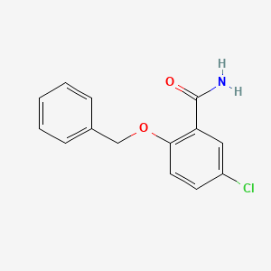 molecular formula C14H12ClNO2 B8774975 2-Benzyloxy-5-chloro-benzamide 