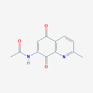 molecular formula C12H10N2O3 B8775018 7-Acetamido-2-methylquinoline-5,8-dione CAS No. 151418-46-1