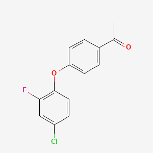 molecular formula C14H10ClFO2 B8775153 1-(4-(4-Chloro-2-fluorophenoxy)phenyl)ethanone 