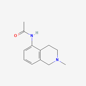 molecular formula C12H16N2O B8775169 Acetamide, N-(1,2,3,4-tetrahydro-2-methylisoquinolin-5-YL)- CAS No. 27536-05-6