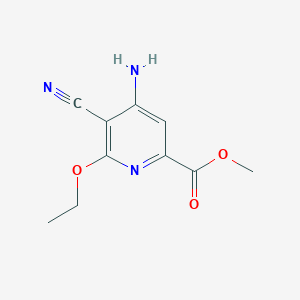 molecular formula C10H11N3O3 B8775256 Methyl 4-amino-5-cyano-6-ethoxypicolinate CAS No. 904309-88-2