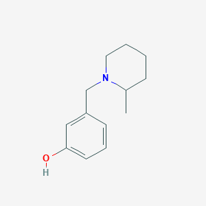 molecular formula C13H19NO B8775301 3-((2-Methylpiperidin-1-yl)methyl)phenol 