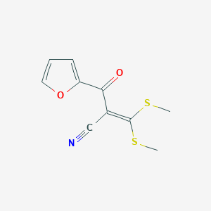 molecular formula C10H9NO2S2 B8775318 2-(Furan-2-carbonyl)-3,3-bis-methylsulfanyl-acrylonitrile CAS No. 62455-59-8