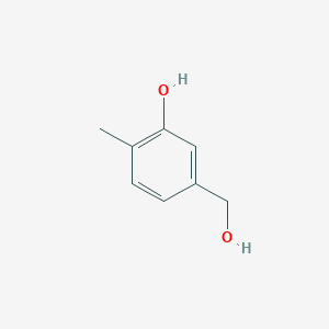 molecular formula C8H10O2 B8775322 5-(Hydroxymethyl)-2-methylphenol 