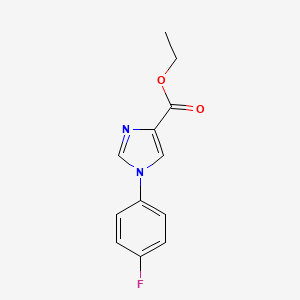 molecular formula C12H11FN2O2 B8775329 1-(4-fluoro-phenyl)-1H-imidazole-4-carboxylic acid ethyl ester 