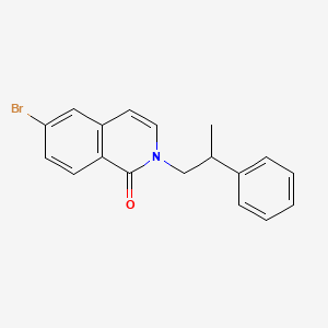 molecular formula C18H16BrNO B8775392 6-Bromo-2-(2-phenylpropyl)-isoquinolin-1-one 