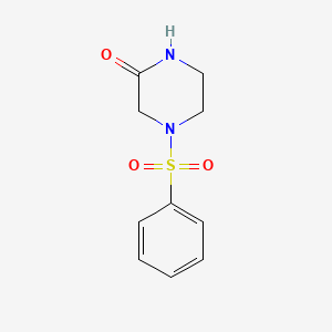 molecular formula C10H12N2O3S B8775416 4-(Phenylsulfonyl)-2-piperazinone 
