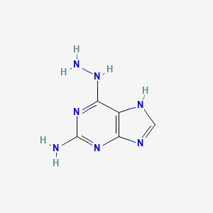 molecular formula C5H7N7 B8775422 6-hydrazinyl-7H-purin-2-amine CAS No. 5446-90-2