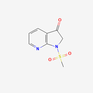 molecular formula C8H8N2O3S B8775432 3H-Pyrrolo[2,3-b]pyridin-3-one, 1,2-dihydro-1-(methylsulfonyl)- 