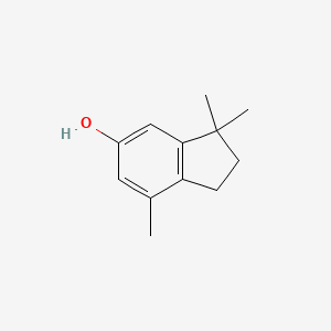 molecular formula C12H16O B8775439 3,3,7-Trimethylindan-5-ol CAS No. 65021-27-4