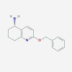 molecular formula C16H18N2O B8775440 (S)-2-(Benzyloxy)-5,6,7,8-tetrahydroquinolin-5-amine CAS No. 286381-74-6