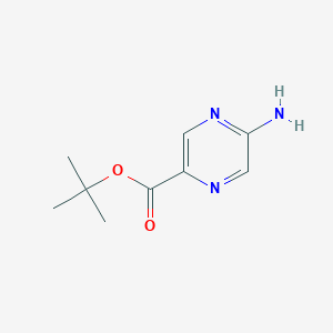 molecular formula C9H13N3O2 B8775453 Tert-butyl 5-aminopyrazine-2-carboxylate 