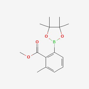 molecular formula C15H21BO4 B8775490 Methyl 2-methyl-6-(4,4,5,5-tetramethyl-1,3,2-dioxaborolan-2-yl)benzoate 