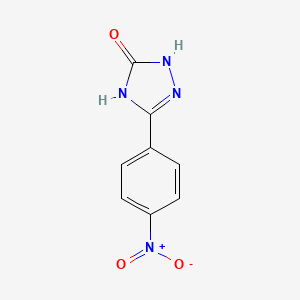 molecular formula C8H6N4O3 B8775494 3-(4-Nitrophenyl)-1,4-dihydro-1,2,4-triazol-5-one 