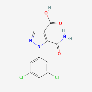 1H-Pyrazole-4-carboxylic acid, 5-(aminocarbonyl)-1-(3,5-dichlorophenyl)-