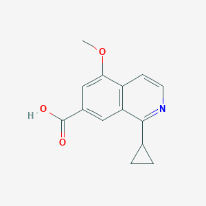 molecular formula C14H13NO3 B8775516 1-Cyclopropyl-5-methoxyisoquinoline-7-carboxylic acid CAS No. 921760-76-1