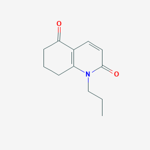 molecular formula C12H15NO2 B8775550 2,5(1H,6H)-Quinolinedione, 7,8-dihydro-1-propyl- CAS No. 143233-03-8