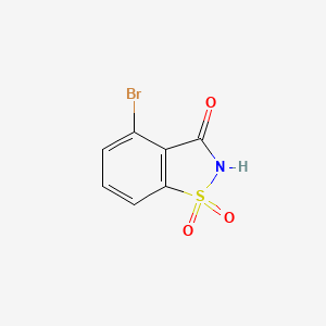 molecular formula C7H4BrNO3S B8775633 4-Bromobenzo[d]isothiazol-3(2H)-one 1,1-dioxide 