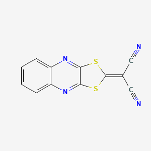 molecular formula C12H4N4S2 B8775702 [1,3]Dithiolo[4,5-b]quinoxalin-2-ylidenepropanedinitrile 